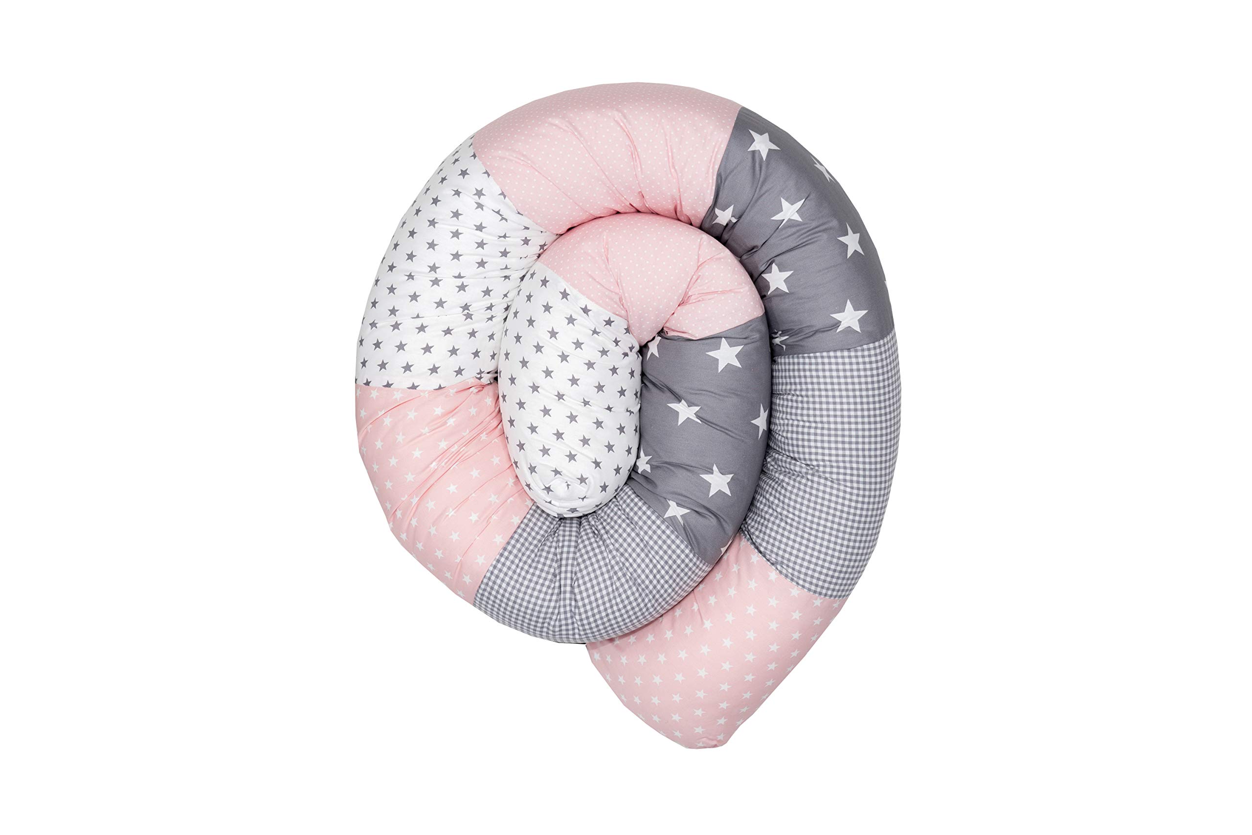 ULLENBOOM ® Tour de lit serpent, rose gris (200 x 13 cm)