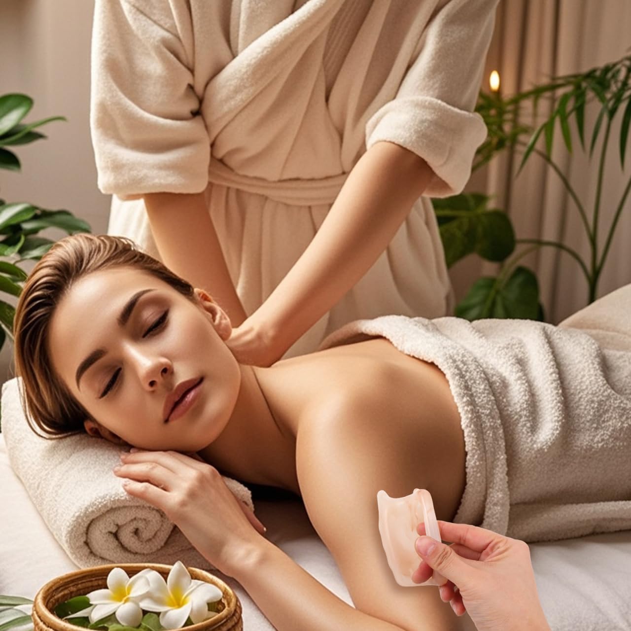 Handheld Pressure Point Massage Tool, Double Push Resin Full Body Manual Massagers for Shoulder, Neck, Back, Limbs, and Scalp Massage Tool Scraping Traditional Therapy - Image 5