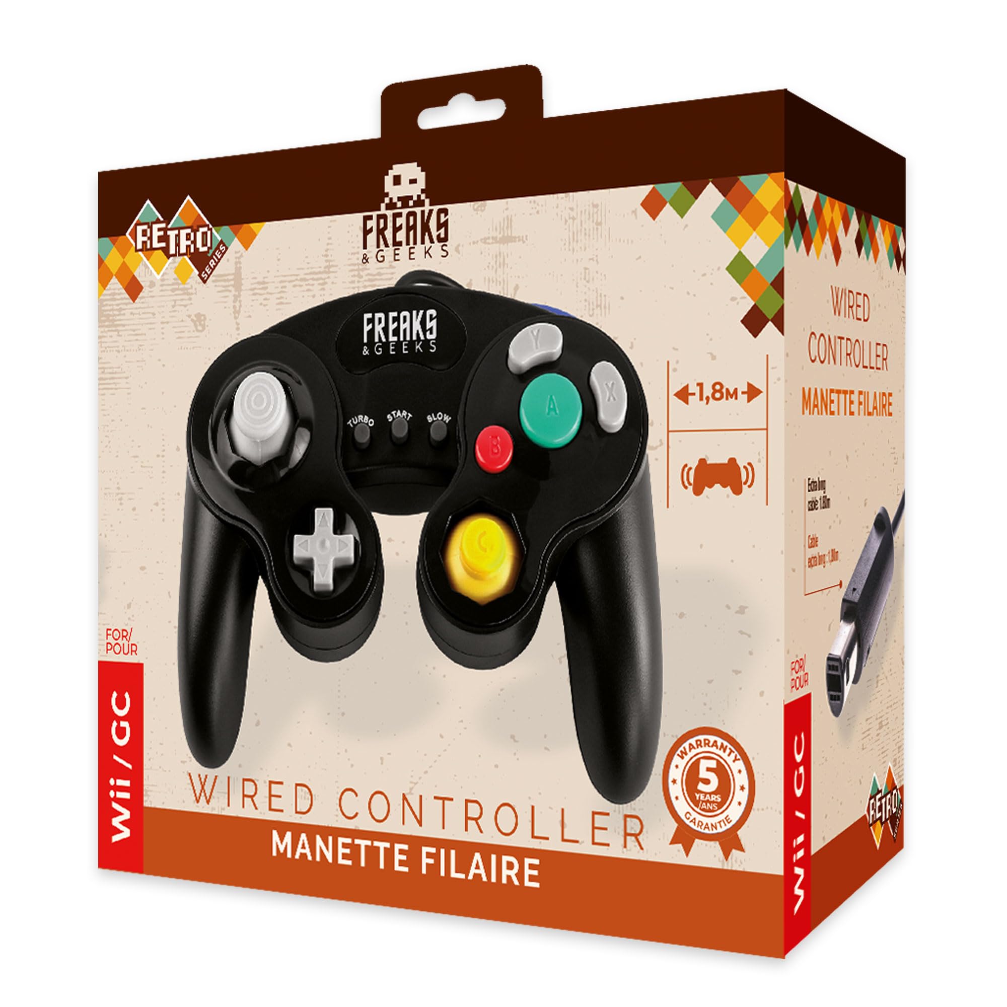 Gamepad Nero per Wii Game Cube