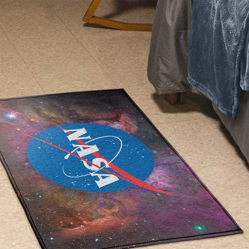 GRAPHICS & MORE Anti-Slip Indoor Doormat, 20” x 31.5” NASA Meatball Logo Nebula, Floor Mat for Inside Entry Way/Back Door Garage Mudroom Home and Office, Low Profile