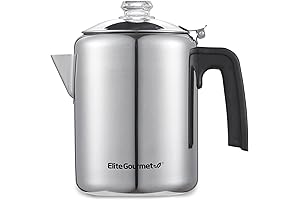 Elite Gourmet Classic Stovetop Percolator: Your Cordless Coffee Companion