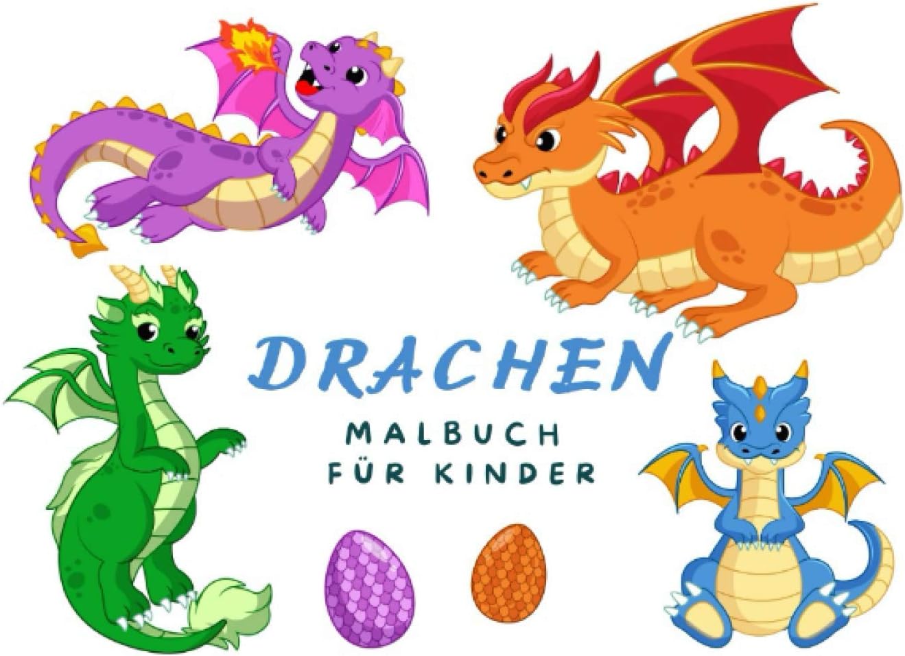 Drachen Malbuch für Kinder: Drachenmotive Ausmalbilder Drachen für Mädchen und Jungen
