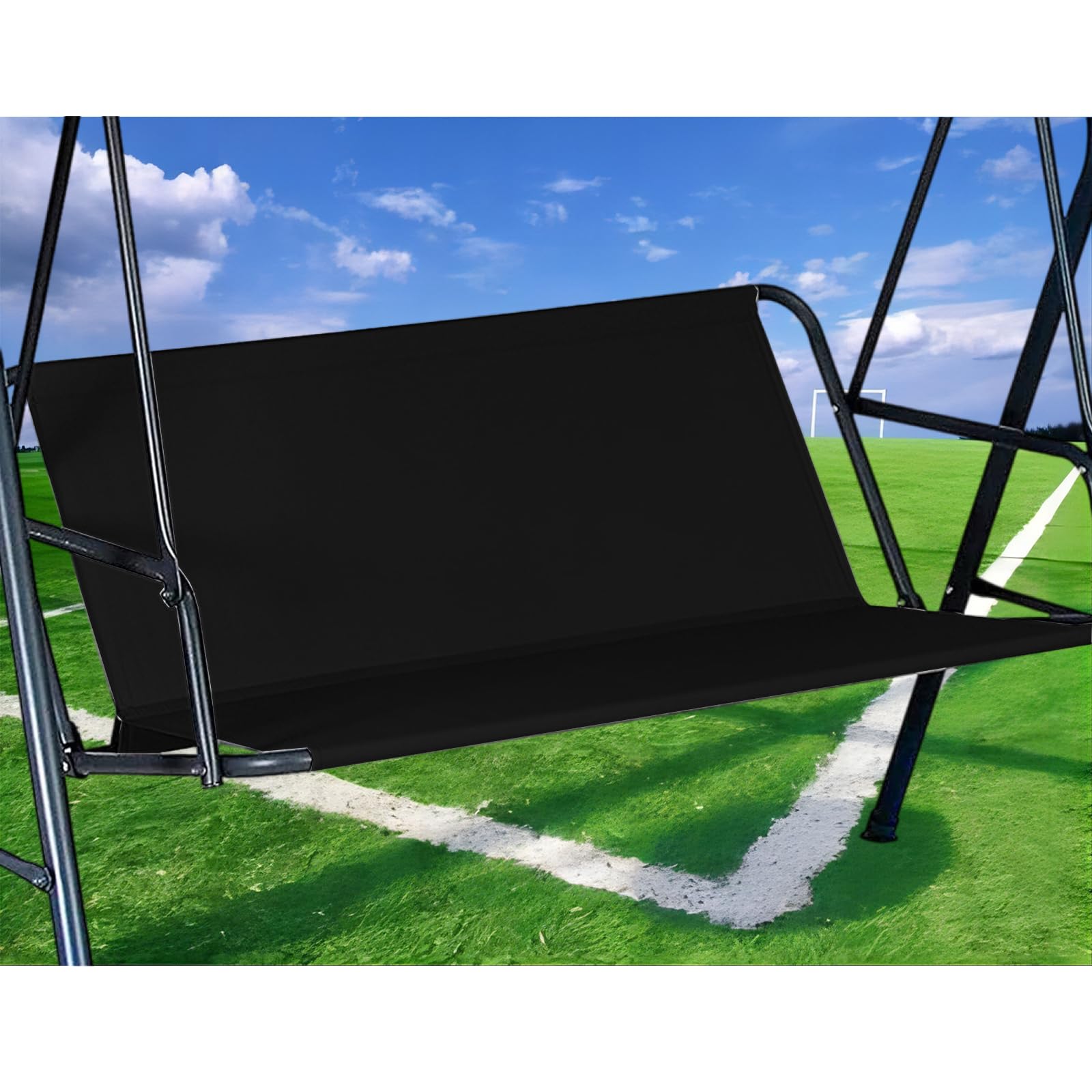 YYJAILZQ Hollywood Swing Seat Replacement, Black, Outdoor Leisure, Swing Seat Cover, 600D Oxford Fabric, 158 x 54 x 54 cm