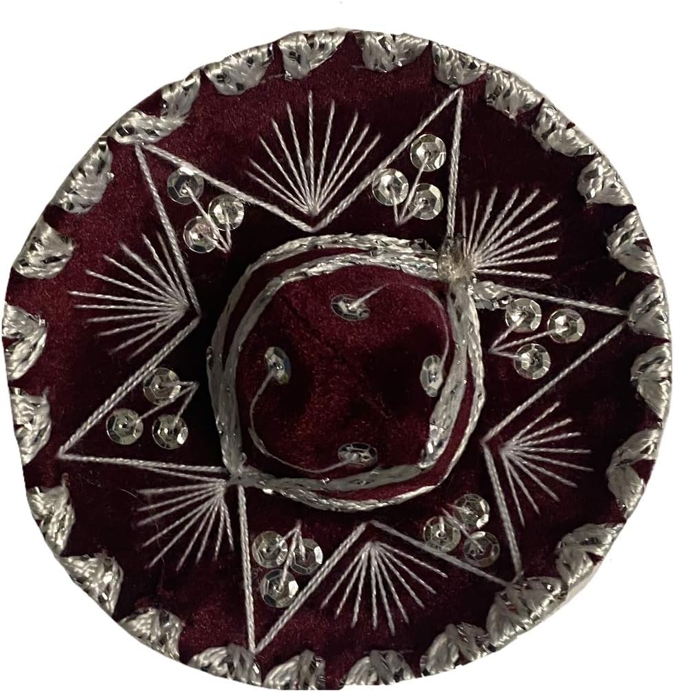 Set of 12 Mini Charro Hats, Party Decorations,6"Diameter, Mix Colors