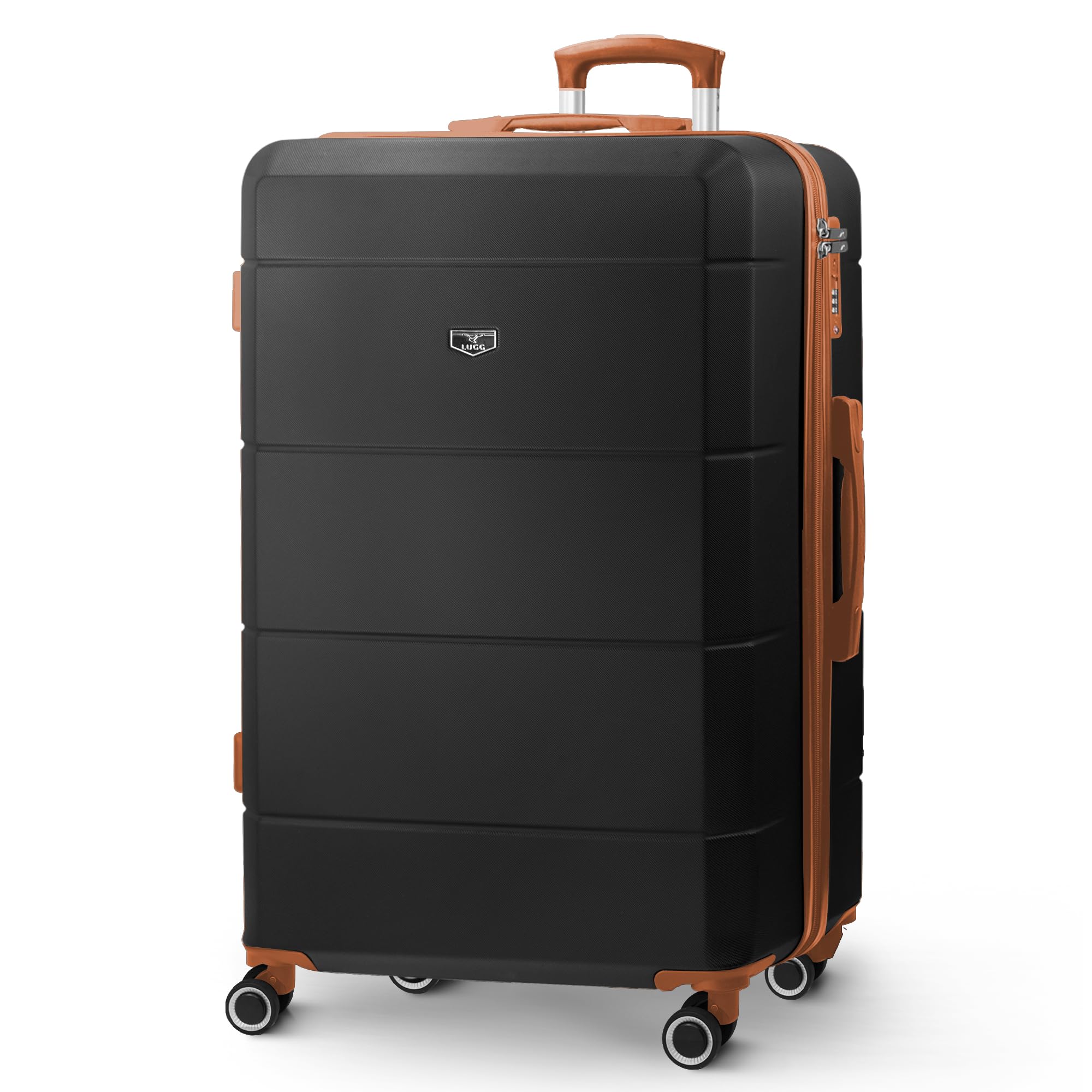 LUGG - Jetset 40cm Suitcase - 40x30x20cm- Ryanair Compatible - Underseat Size - Hard Shell ABS - Spinner & Removable Wheels - Lightweight Travel Luggage- Cream/Brown — view 282