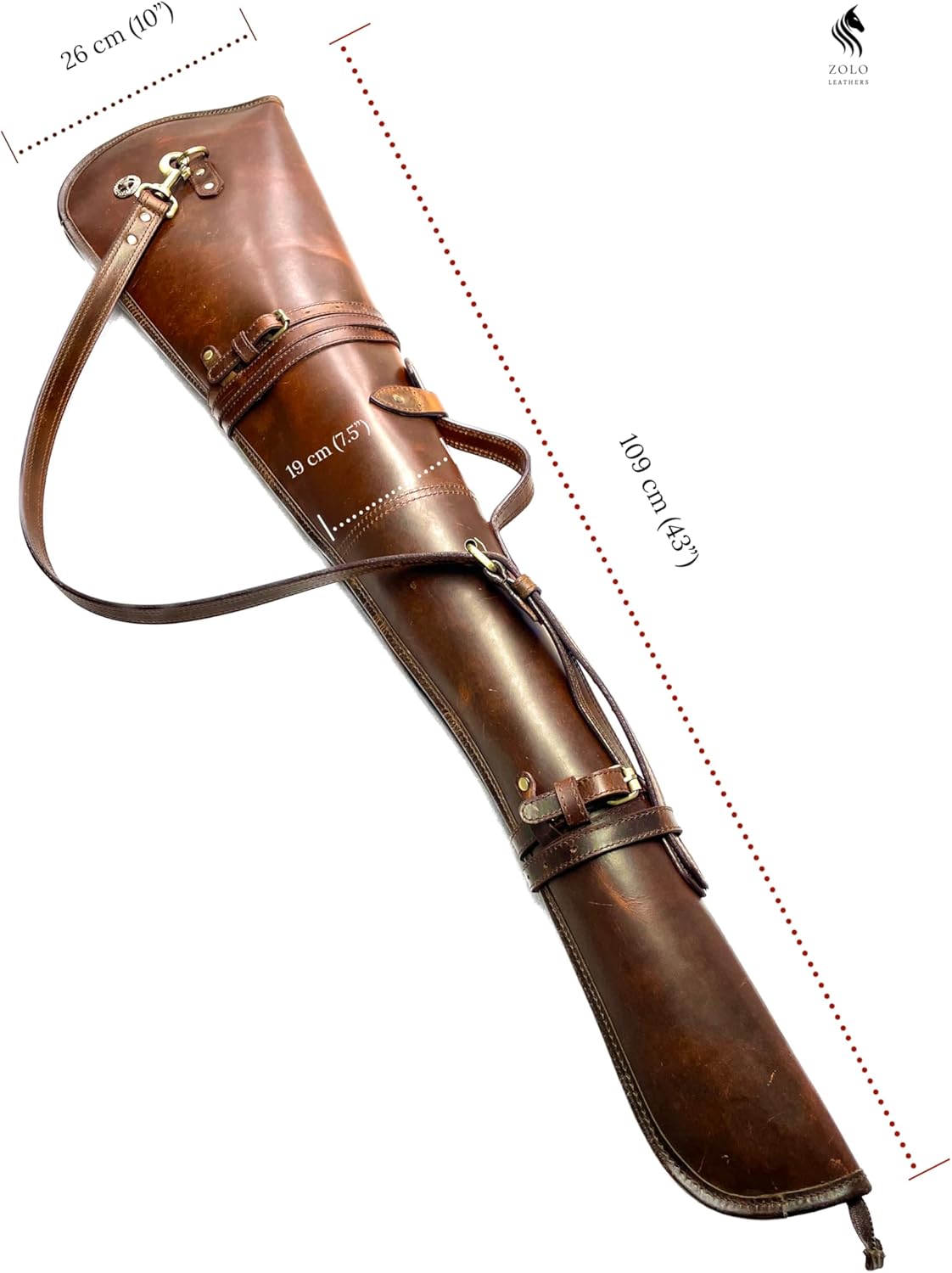 43-Inch Leather Rifle Scabbard – Durable, Secure Storage for Rifles, Shotguns, and Firearms – Protective Case for Hunting & Outdoor Gear