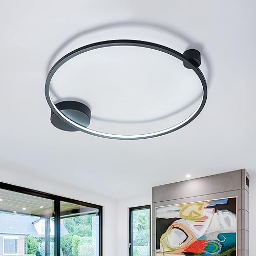 Lámpara de techo LED moderna, de 24 pulgadas, 34 W, lámpara de techo LED regulable, interruptor de encendidoapagado para cambiar 3000 K4000 K6000 K