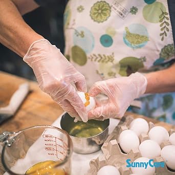 SunnyCare Vinyl Disposable Gloves Powder-Free and Latex Nitrile Free, Large (1000 Count)