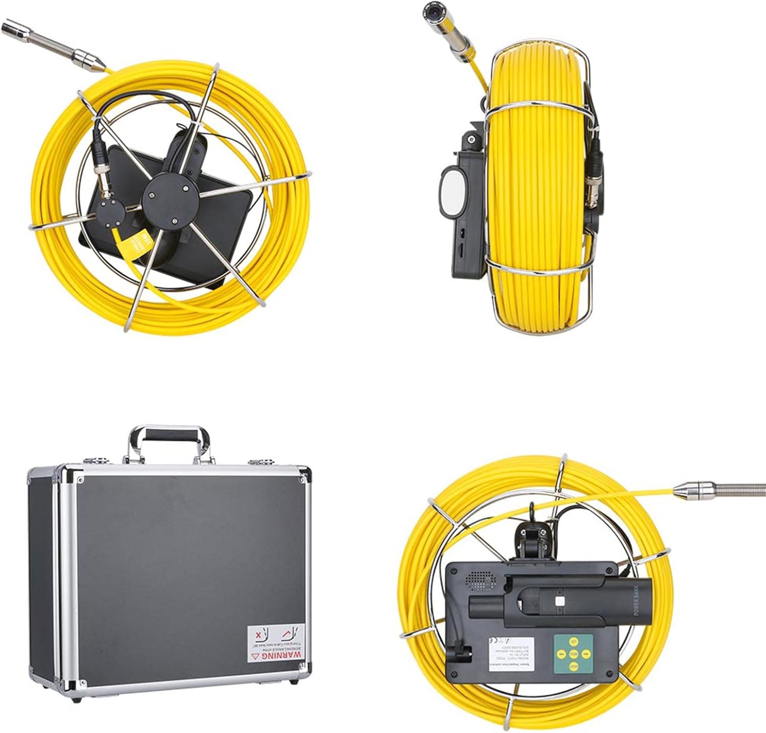 5 inch 17mm Handheld Industrial Pipe Sewer Inspection Video Camera IP68 Waterproof Drain Pipe Sewer Inspection Camera with 8pcs LED Lights,50M