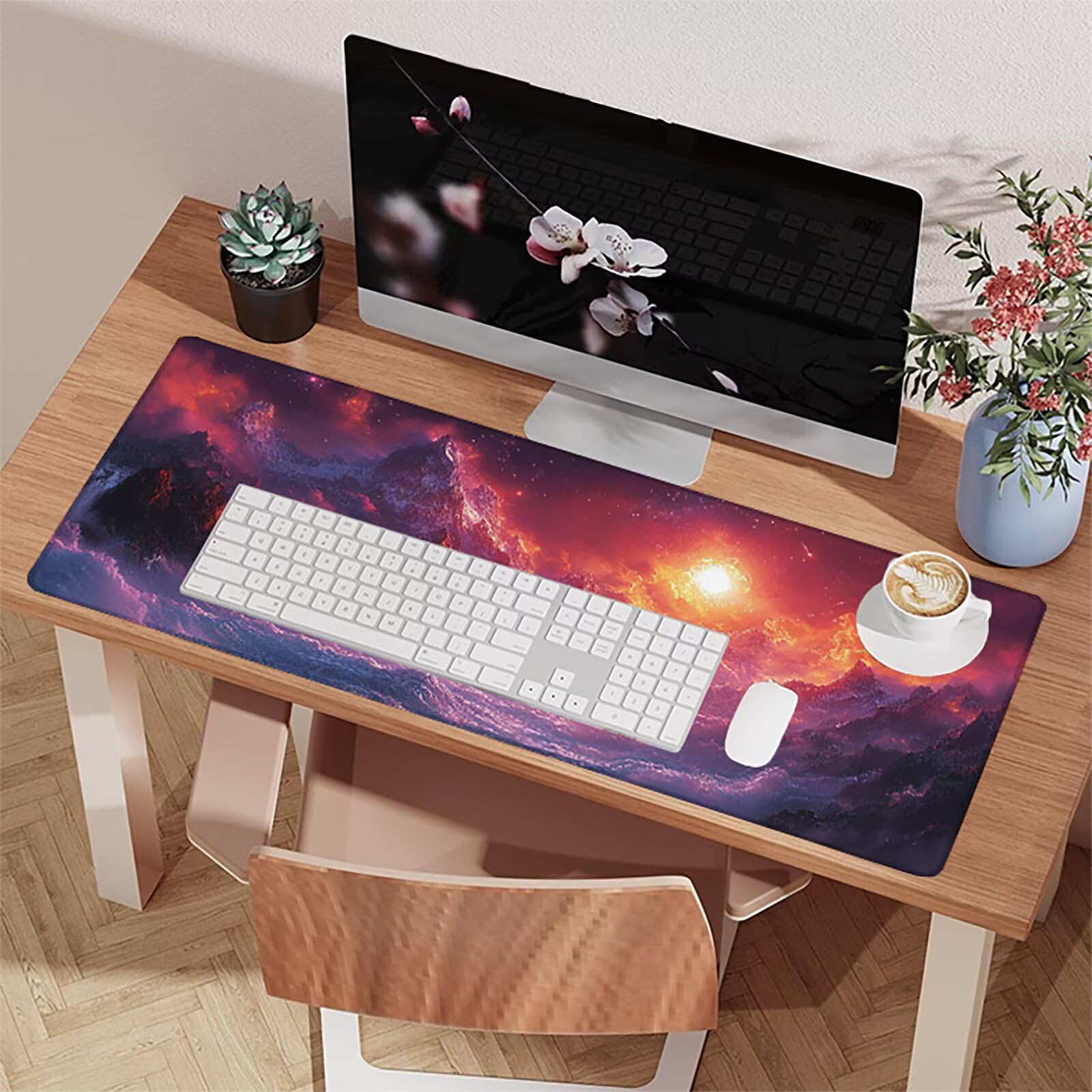 Amazon.com: Red Mouse Mat Landscape Gaming Mouse Pad XXL 600 x 300