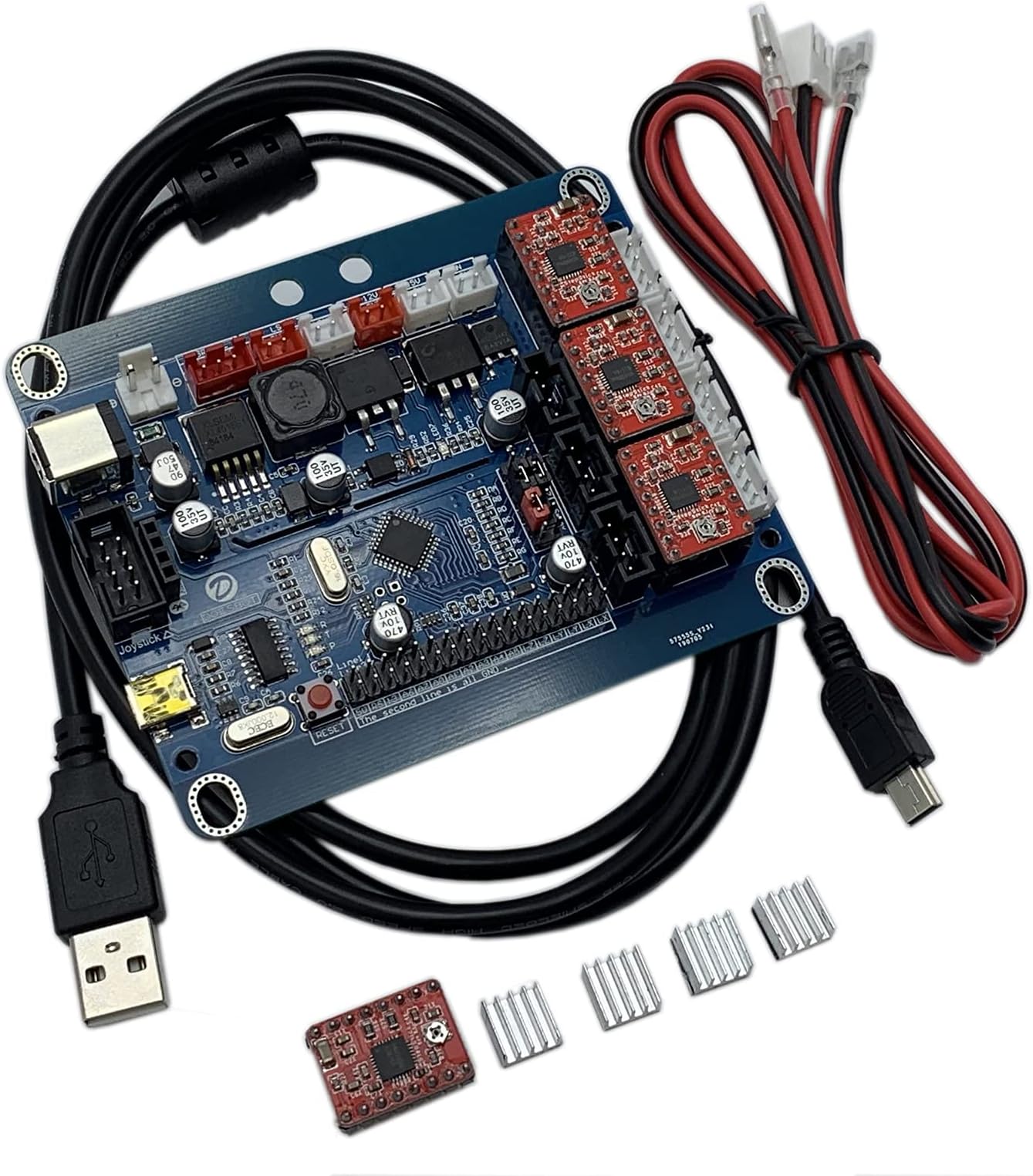 AOLDHYY Doesbot GRBL 1.1 A4988 Control Board CNC Controller Router CNC Engraving Machine Control Board 3018 3 Axis USB Control Laser Board Corexy Open Source with External Driver Interface