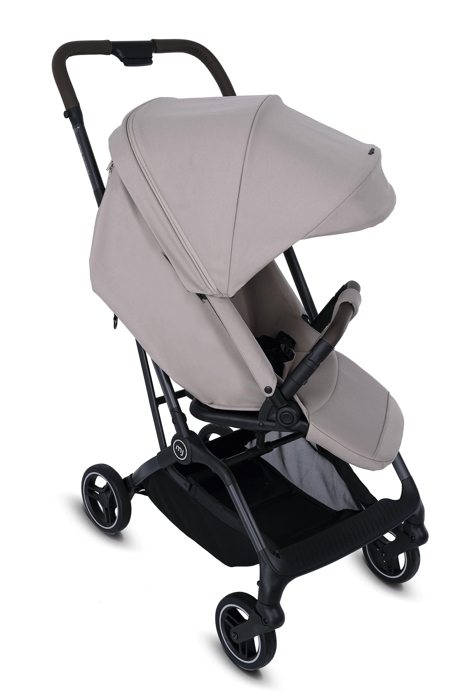 my junior® PICO³⁶⁰ | bis 22kg | 360° rotierbare Sitzeinheit | ergonomische Liegeposition | großes UV50+ Sonnenverdeck | 2 Belüftungsfenster - Chai Latte