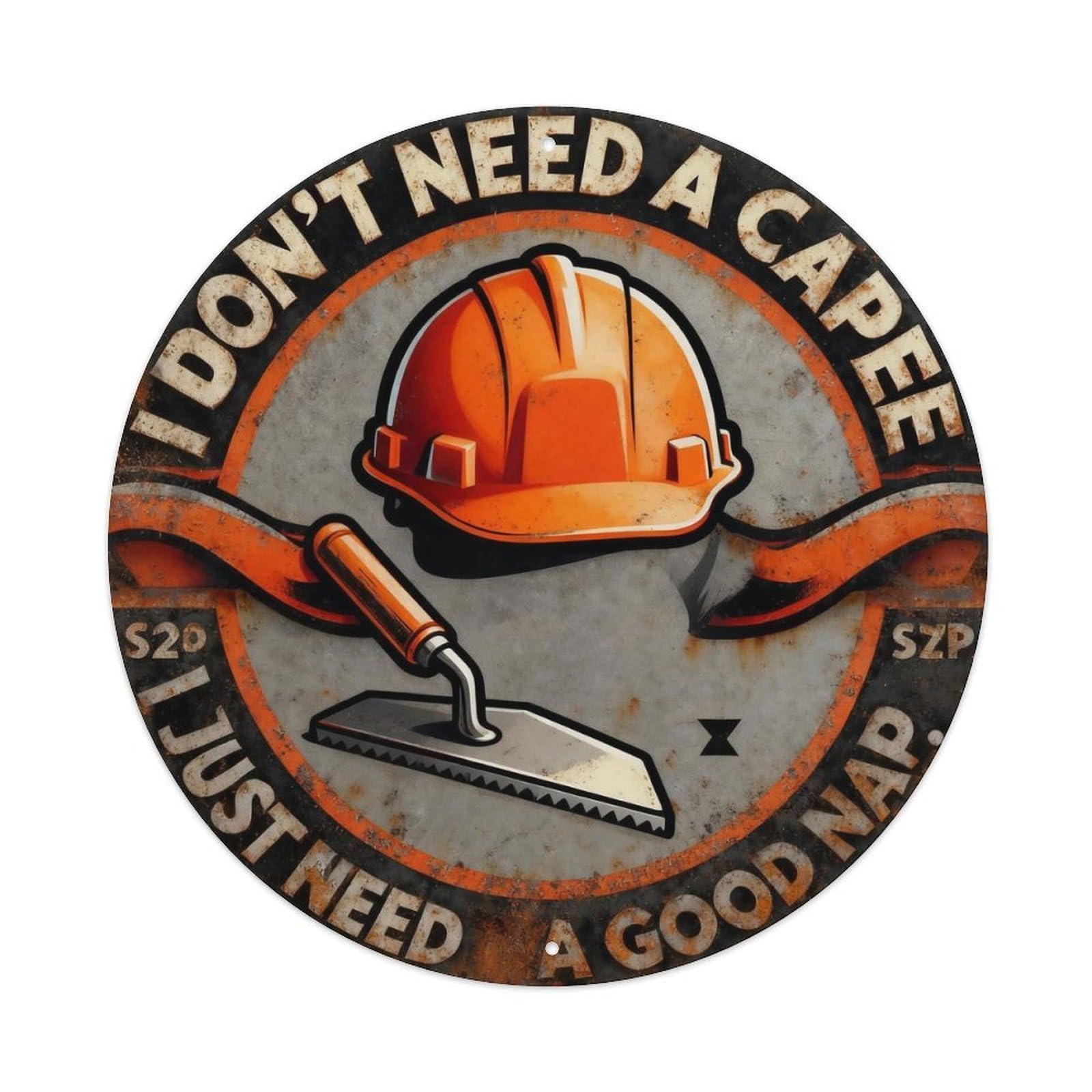 Vintage Roofer Life Metal Tin Sign Plaque
