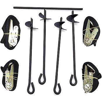 Amazon Com Abba Patio Spiral Ground Anchor Stake For Securing Tents Canopies Sheds Carports Swingsets Powder Coated Solid Steel Garden Outdoor