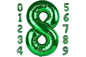 40 Inch Number 8 Balloon, Giant Dark Green 8 18 28 80...