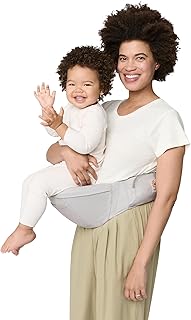 Ergobaby Ergonomic Baby Carrier Hip Seat with Storage, Comfortable Wide Waistbelt and Lumbar Support (17-45 lb) from The B...