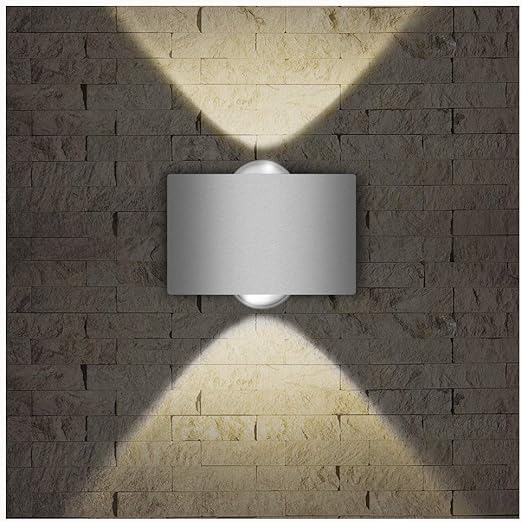 Amazon Inhdbox Led外壁照明器具 室内壁取り付け用燭台ランプ 防水 ダウンライト ホワイト 屋外 屋内装飾 85 265v 2w ウォームライト ブラケットライト