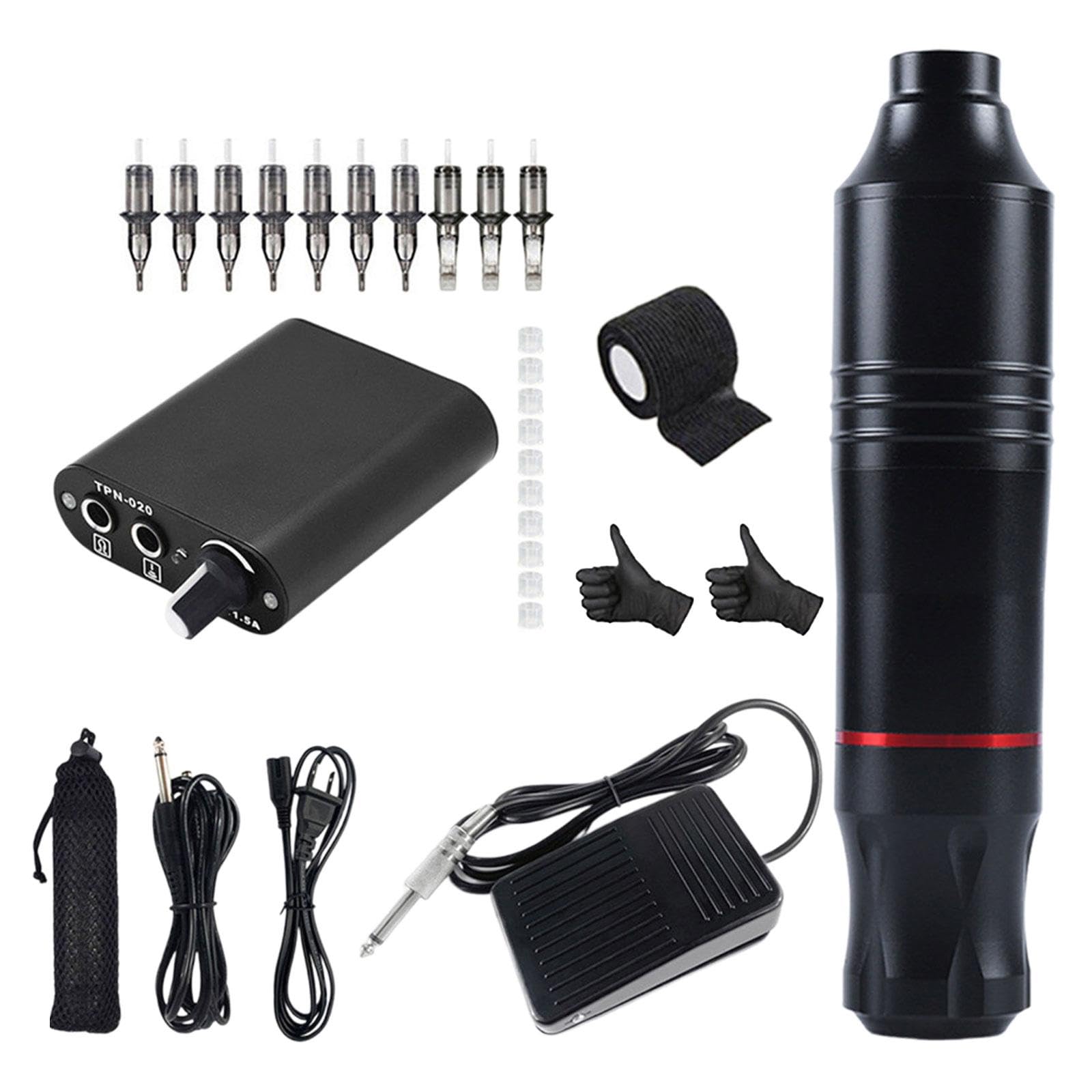 Tattoo Machine Kit Rotary with Power Supply Tattoo Pen Kit for Tattoo Artist-image-49