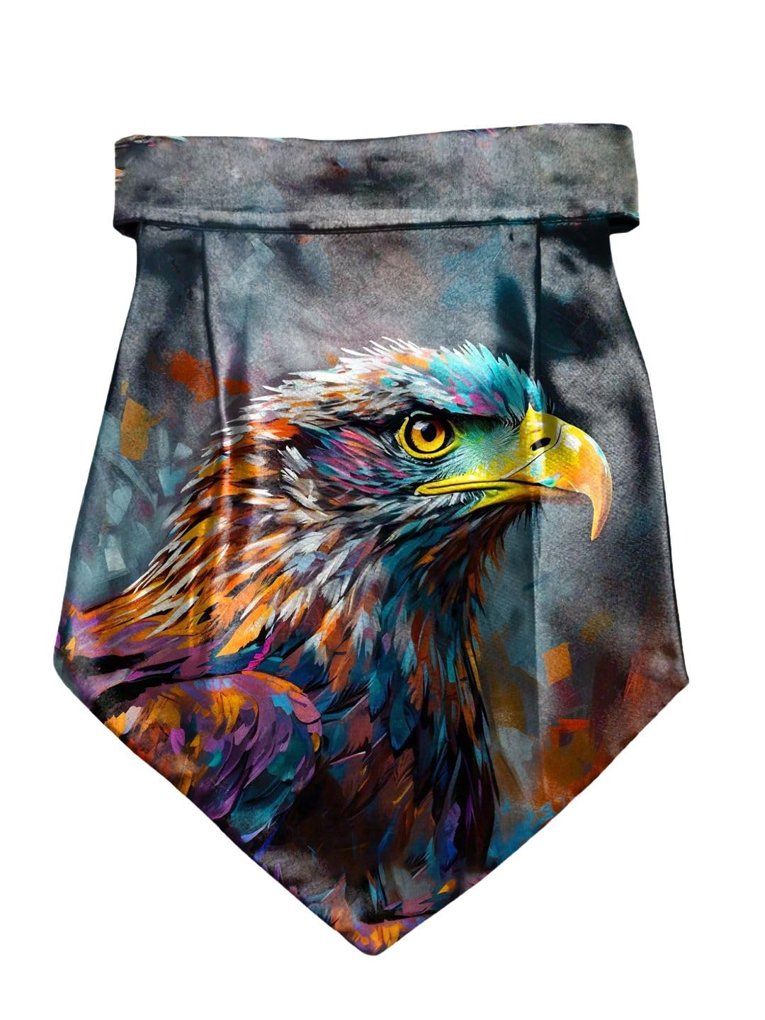 Eagle Printed Cravat with Matching Pocket Square for Men - Scarf Neckwear Cravat for Men with Matching Pocket Square