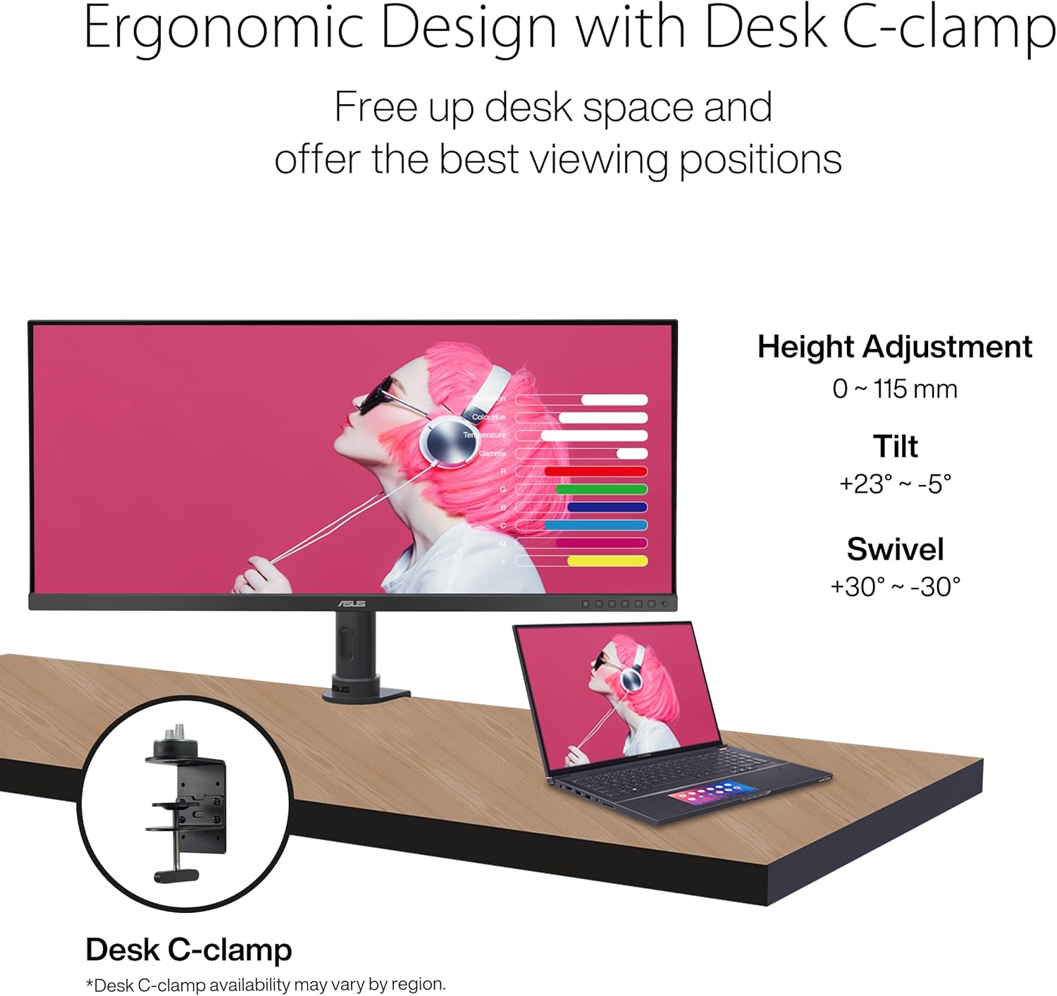 ASUS ProArt PA348CGV, Monitor Professionale 34”, Ultra-wide QHD (3440x1440), USB-C, IPS, 120Hz, 98% DCI-P3, Precisione colore DeltaE 2, FreeSync Premium Pro, Verificato Da Calman, Regolabile, Nero ASUS ProArt PA348CGV, Monitor Professionale 34”, Ultra-wide QHD (3440x1440), USB-C, IPS, 120Hz, 98% DCI-P3, Precisione colore DeltaE 2, FreeSync Premium Pro, Verificato Da Calman, Regolabile, Nero