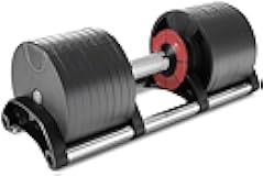 SQUATZ 70lb Adjustable Dumbbell 9 in 1 Weight Options, Fitness Equipment with Anti-Slip Metal Handle, Quick Change Weight Adjustment with Twist Lock Technology, for Full Body Workout and Weightlifting