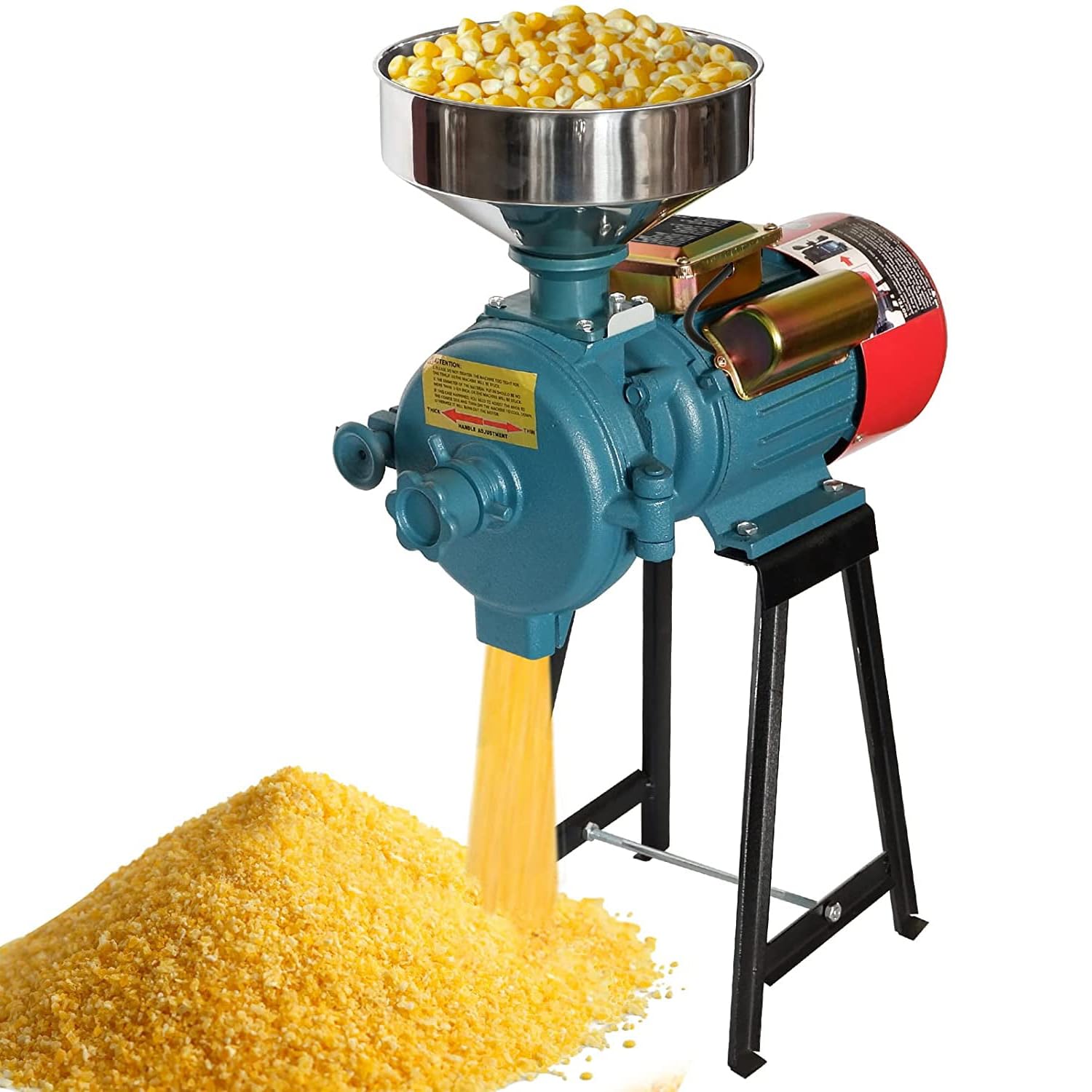 Broyeur à Grains électrique broyeur à maïs 3000 W broyeur à Grains Commercial avec Entonnoir pour céréales maïs Grain Moulin à blé Kitchenaid Grain Mill