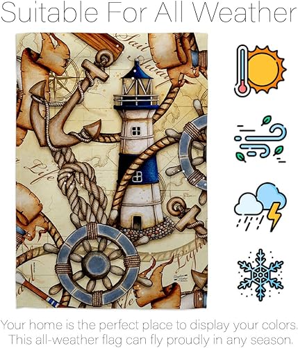 Miniatura 6 de Bandera náutica costera de Sailor Sea Shells al aire libre, decoración del océano de verano, pancarta pequeña para jardín, patio, regalo de doble