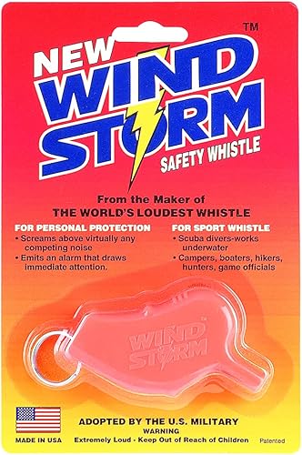 Storm Whistle Buceo y Deportes Acuáticos Silbato de seguridad para buceo más fuerte del mundo Buceo Policía Camping Barco Rafting Naranja