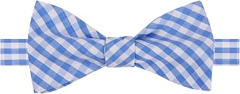 Jacob Alexander Men's Gingham Checkered Pattern Self-Tie Bow Tie
