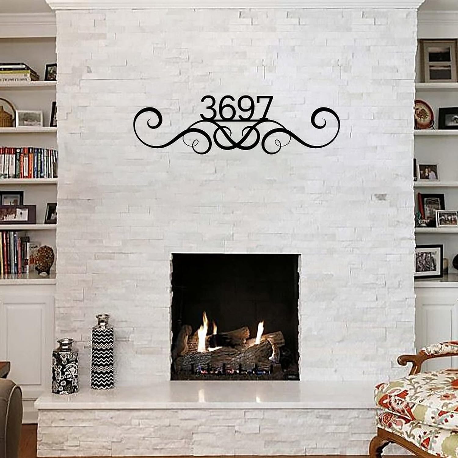 Personlized Door Number Sign Metal Hanging Sign, Outdoor Metal Number, Address Plaque for Outside, Metal Wall Hanging Decor Personalized Gift for Family Friend Anniversary Wedding Gift 20in