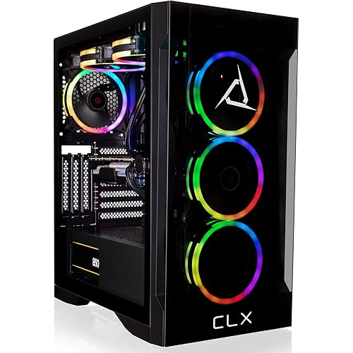 CLX Set Gaming PC - AMD Ryzen 7 9700X 3.8GHz, GeForce RTX 5060 Ti, 2TB NVMe M.2 SSD, 32GB DDR5 RGB Memory, 240mm AIO, WiFi, Windows 11 Home, Black