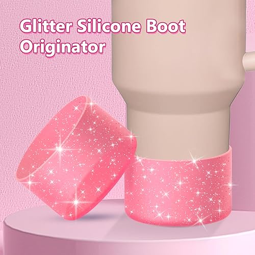 Miniatura 5 de WUQID Funda protectora de silicona compatible con vasos Stanley Tumbler de 20 a 40 onzas y botella Hydro Flask de 12 a 24 onzas, reduce las