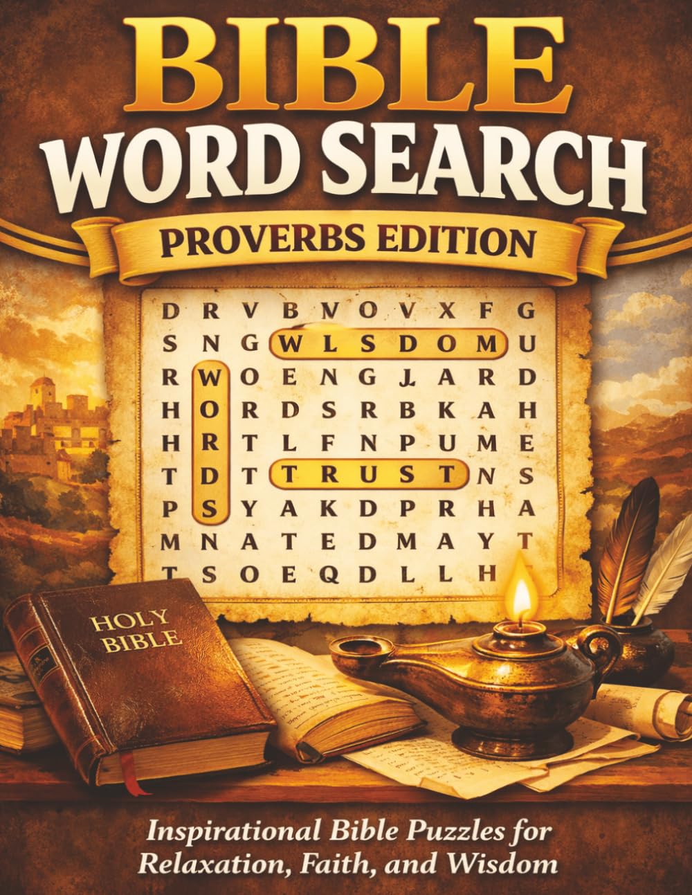 Bible Word Search — Proverbs Edition: Inspirational Bible Puzzles for Relaxation, Faith, and Wisdom (Faith & Inspiration Word Search Series)