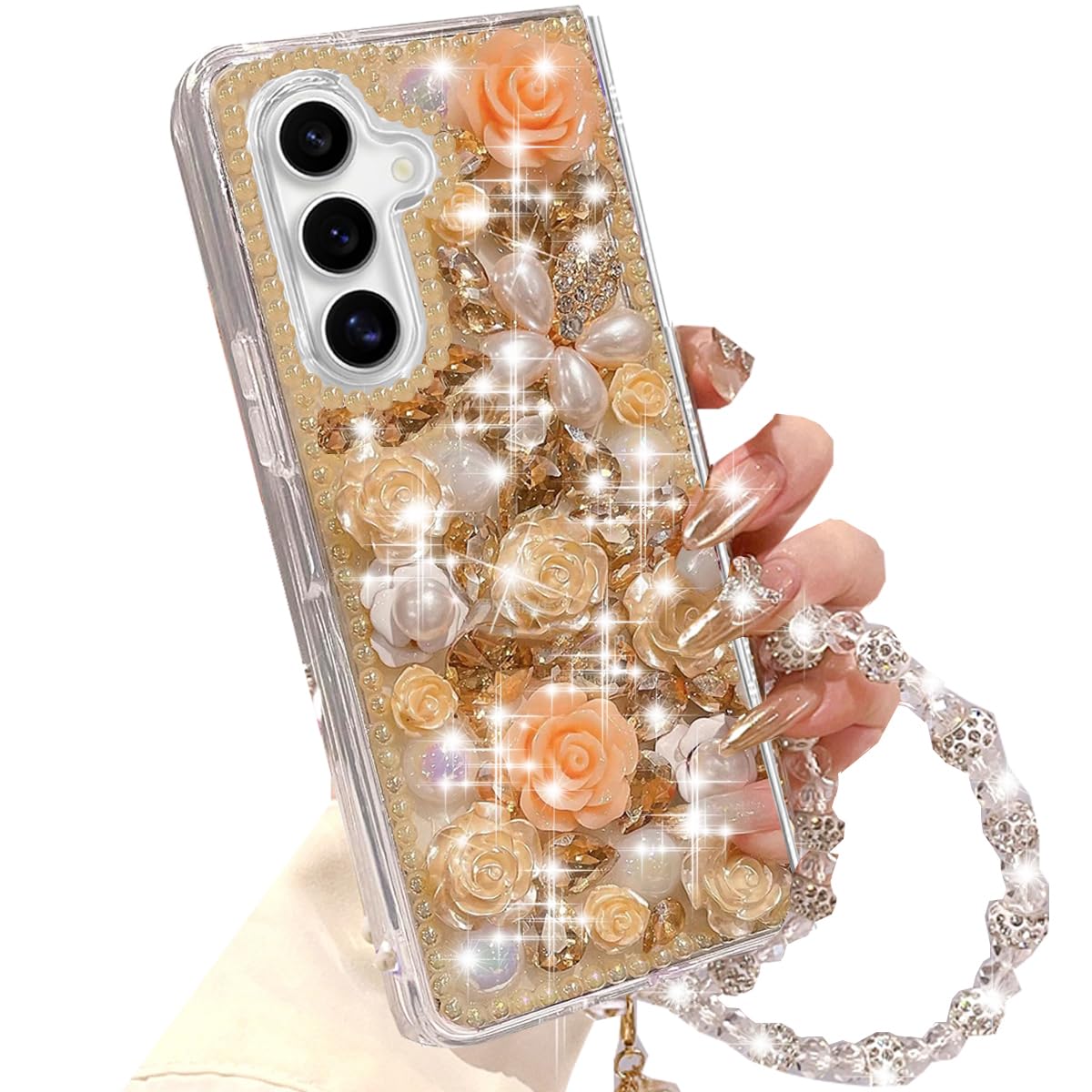 Amazon.com: Changjia for Samsung Galaxy Z Fold 7 Glitter Bling