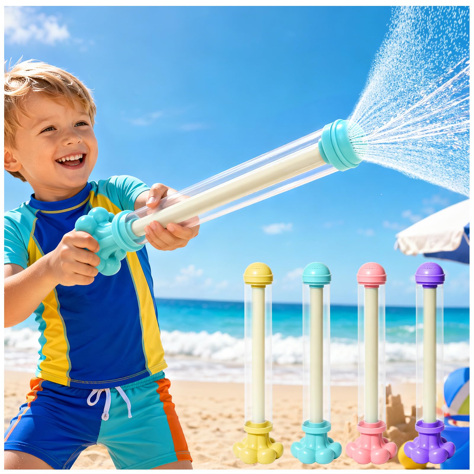 4Pcs Firework Water Gun,Fireworks Water Pistols for Kids & Adults