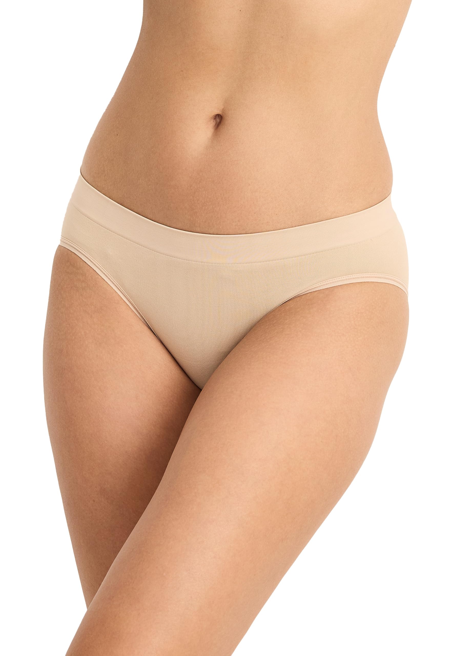 Jockey Women's Beige Claro Seamfree Bikini, Light, S