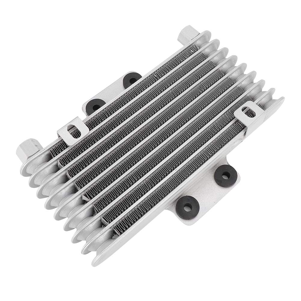 Naroote Radiatore del Radiatore Dell'acqua con Ventola di Raffreddamento Dell'olio per Motore in Alluminio Ad Alte Prestazioni per Efficienza, Adatto Alla Maggior Parte delle Motociclette