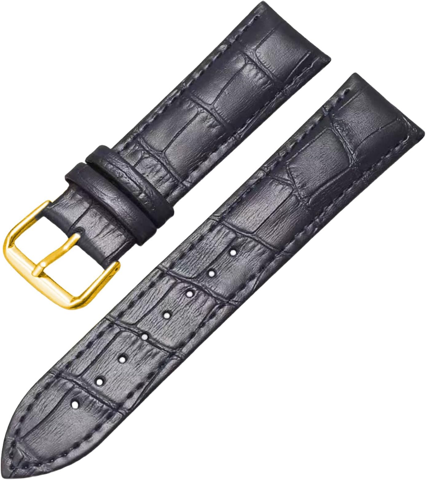 Watch Strap Genuine Leather Quick Release Watch Strap Replacement Wrist Strap Crocodile Embossed 12 13 14 15 16 17 18 19 20 21 22 23 24mm for Men Women