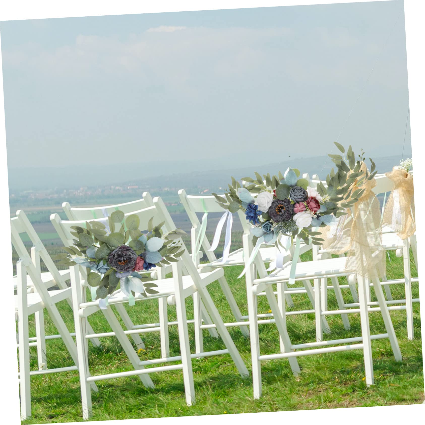 jojofuny Künstliche Hochzeitsbogen Blumen 2 Stück aus Seidenstoff für Deko | Pp und Schaumstoffdetails, Pflegeleicht und Verwelkungsfrei, für Outdoor und Tischmitte, Elegant und Ansprechend