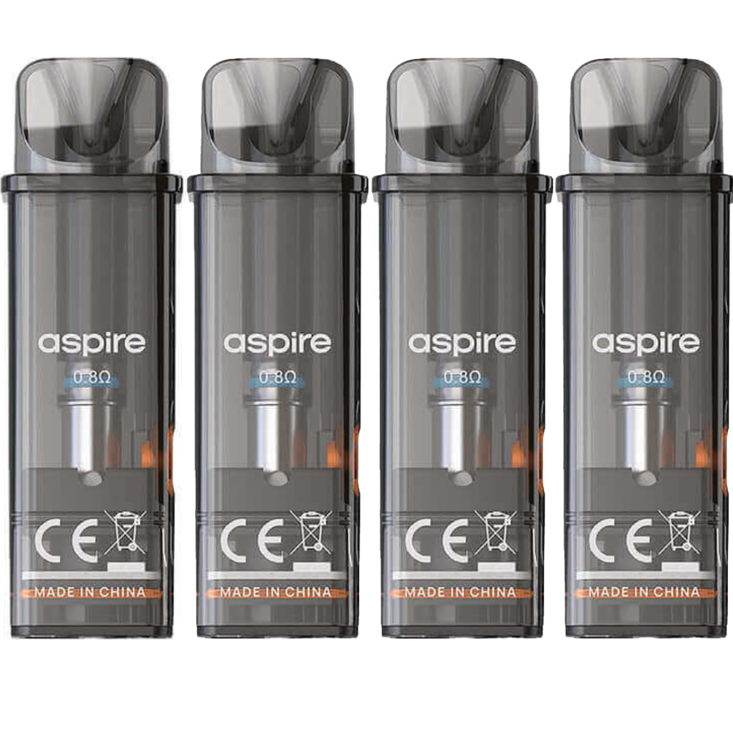 Aspire Gotek X 0.8 Ohm Replacement pods for GoteK X Kits - 4.5 Large - Pack of 4 - No Nicotine.