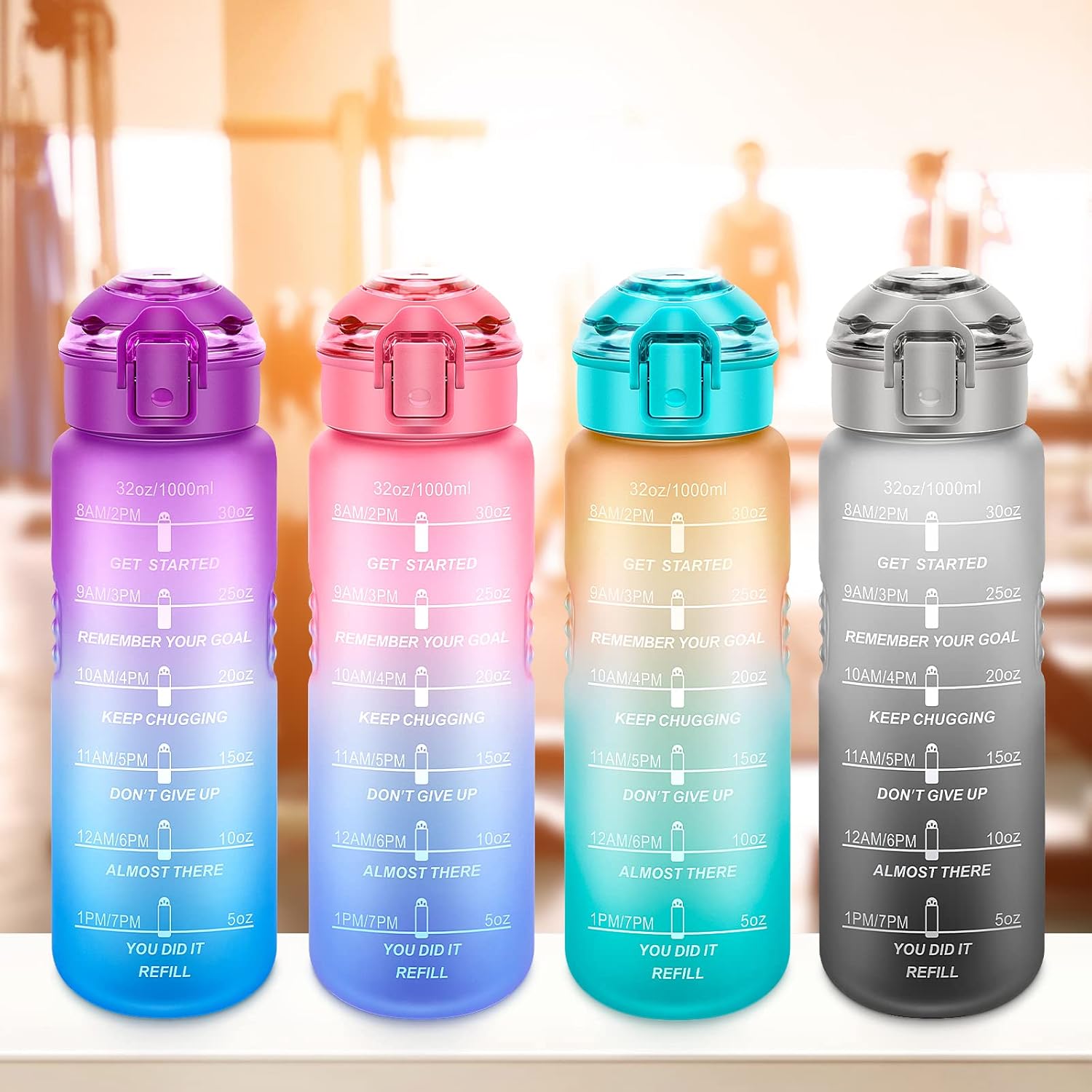 Buy Umriox 32oz Water Bottle with Time Marker & Filter, Motivational