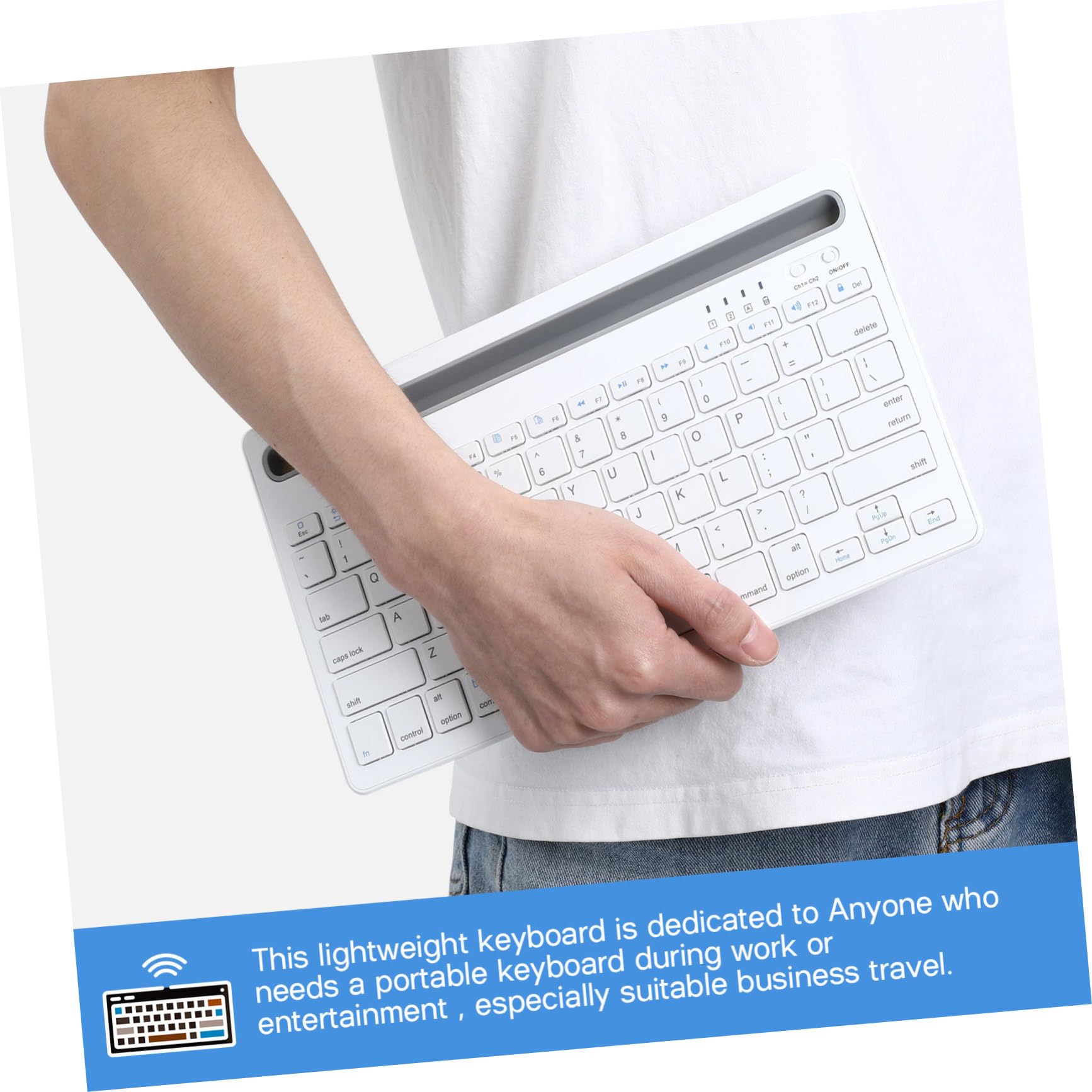 jojofuny Mini Tastiera Wireless Silenziosa Per Telefono E Tablet Tastiera Silenziosa Wireless