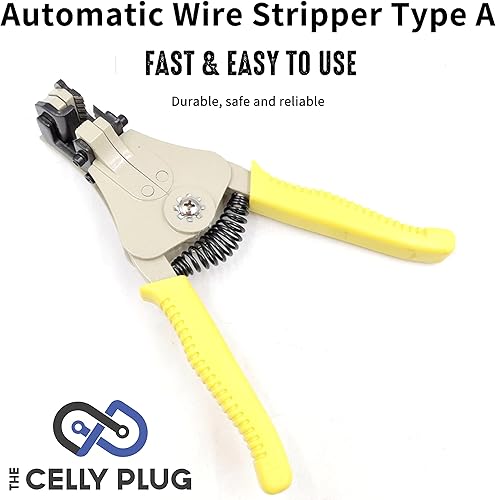 Miniatura 2 de Grado profesional cortador de alambrepelacables herramienta automática resistente para cables eléctricos trenzados de 8-20 AWG sólidos y 10-22 AWG