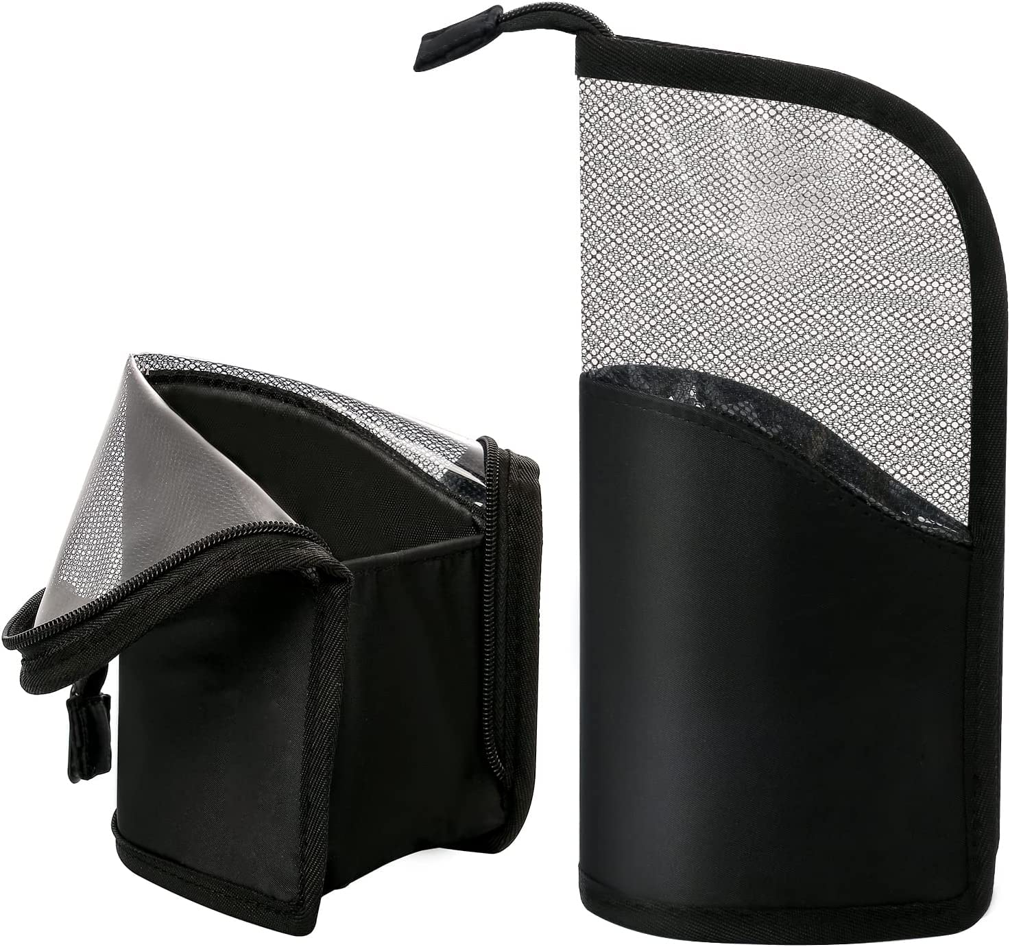MAYCREATE 2 In 1 Makeup Pouches For Women Portable Makeup Brush Bag Holder Makeup Brush Pouch Makeup Brush Organizer Travel Makeup Brush Bag For Travel,Black-image-34