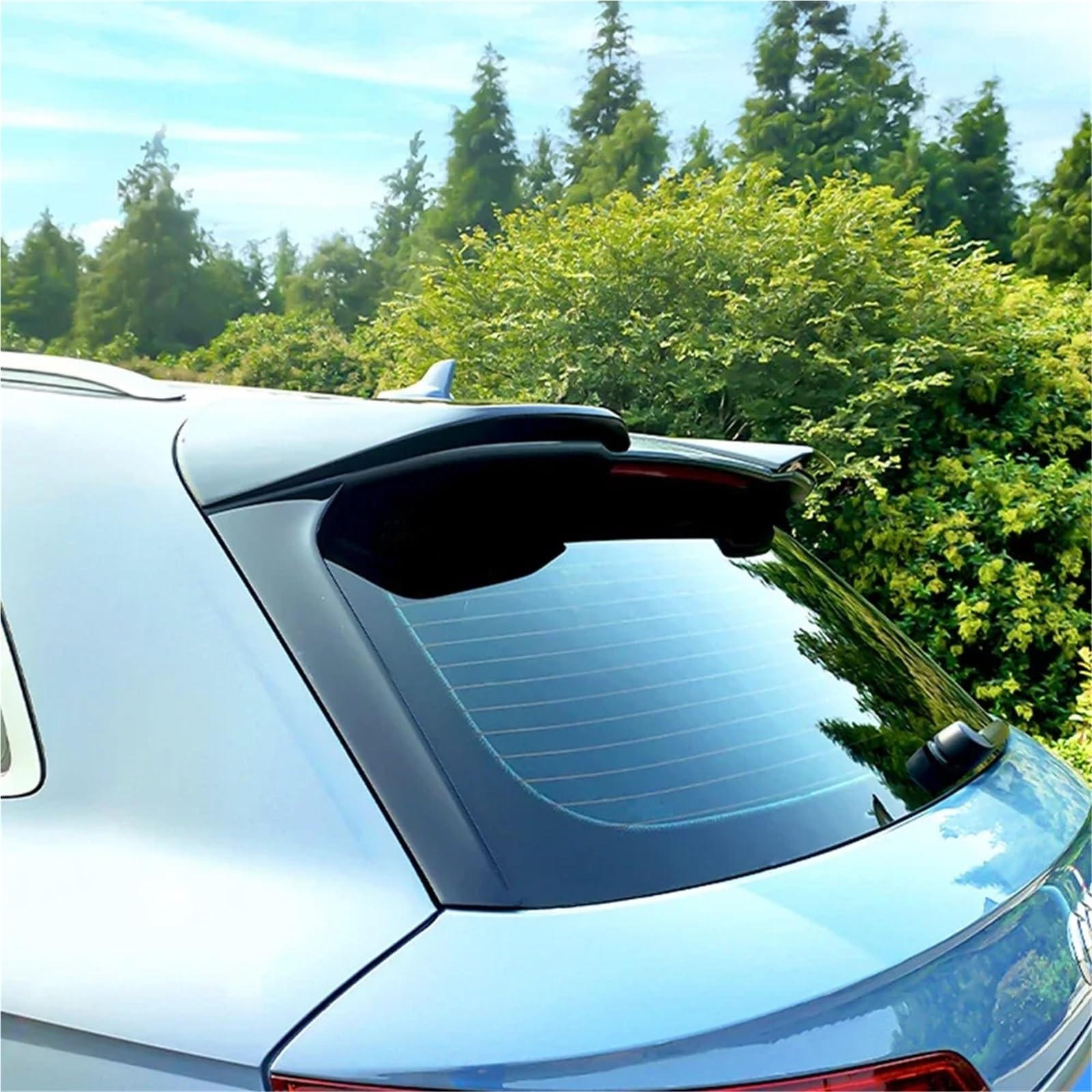 ABT styl tylny Spoiler dachowy ogon skrzydło akcesoria samochodowe kompatybilny dla Audi Q5 Q5L SQ5 2018 2019 2020 2021 2022 2023 2024(Carbon Look)