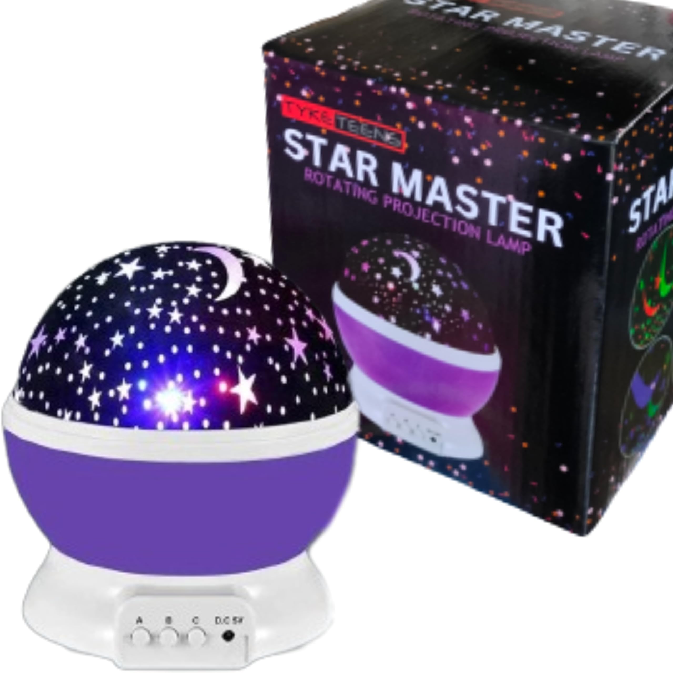 TYKE TEENS Plastic - Star Master Galaxy Rotating Projector Night Lamp, Star Projector Night Light And Night Lamp For Kids - Assorted Multi Color Modes, Usb Powered, Ideal Gift For Kids, LED