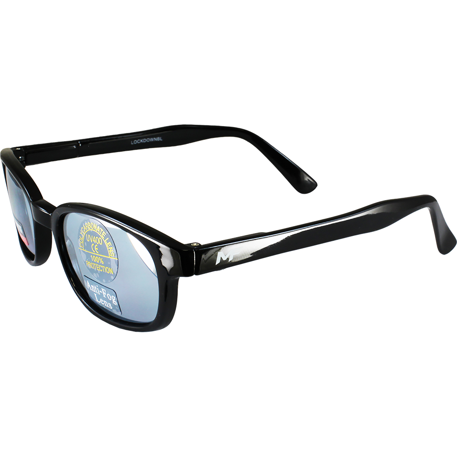 Amazon.com: MF Lockdown Sunglasses (Black Frame/Blue Lens