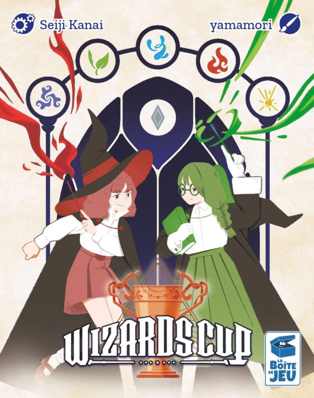 LA BOITE DE JEU Wizards Cup, Card Game, 2-3 Players, Auto-Battler Magical Dueling Tournament, by Seiji Kanai, 8cm x 10cm