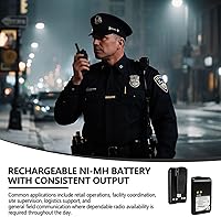 Vista 5 de Paquete de 4 baterías de repuesto para radios Motorola Mag One BPR40 A8 PMNN4071 PMNN4071A PMNN4071A PMNN4071AR Walkie Talkie con clip para cinturón