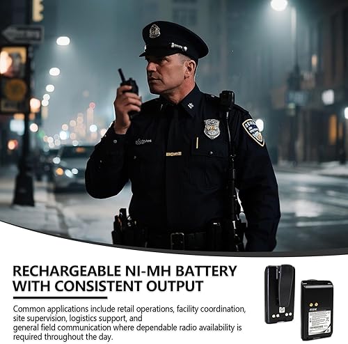 Miniatura 5 de Paquete de 4 baterías de repuesto para radios Motorola Mag One BPR40 A8 PMNN4071 PMNN4071A PMNN4071A PMNN4071AR Walkie Talkie con clip para cinturón